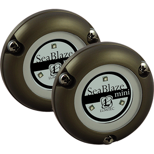Lumitec SeaBlaze Mini Underwater Light - Pair - Brushed Finish - White Non-Dimming