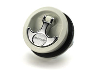Whitecap T-Handle Latch - Chrome Plated Zamac/White Nylon - Locking - Freshwater Use Only