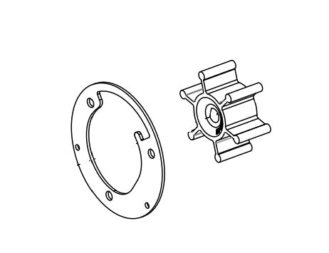 Shurflo by Pentair Macerator Impeller Kit f/3200 Series - Includes Gasket