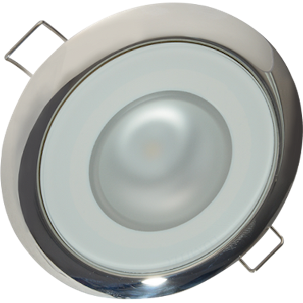 Lumitec Mirage Flush Mount Down Light Spectrum RGBW - Polished Bezel