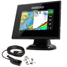 Simrad GO5 XSE Combo with Med/Hi DownScan Transom Mount Transducer & Navionics+ Chart