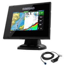 Simrad GO5 XSE Combo with Med/Hi DownScan Transom Mount Transducer & Navionics+ Chart