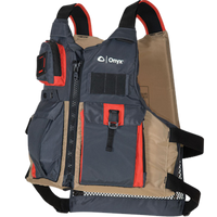 Onyx Kayak Fishing Vest - Adult Oversized - Tan/Grey