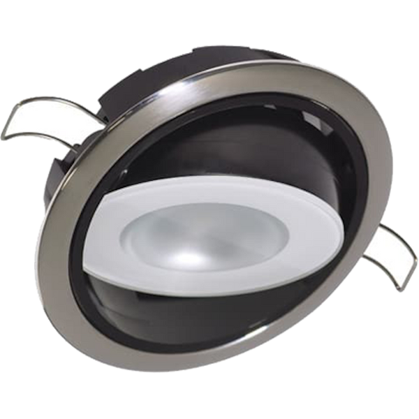 Lumitec Mirage Positionable Down Light - White Dimming, Red/Blue Non-Dimming - Polished Bezel