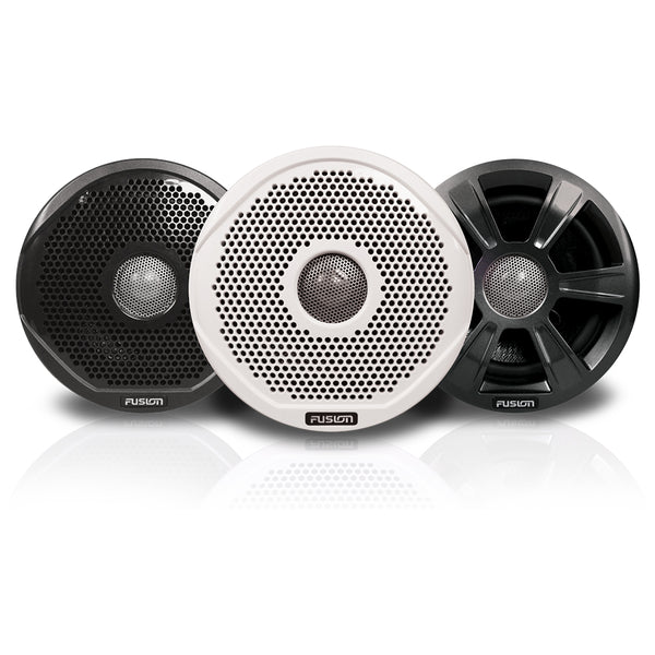 FUSION FR6022 6" Round 2-Way IPX65 Marine Speakers - 200W - (Pair) w/3 Speaker Grilles Provided