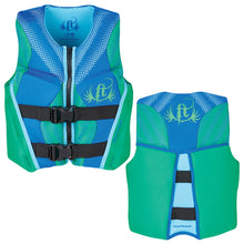 Full Throttle Hinged Rapid-Dry Flex-Back Life Vest - Youth 50-90lbs - Green