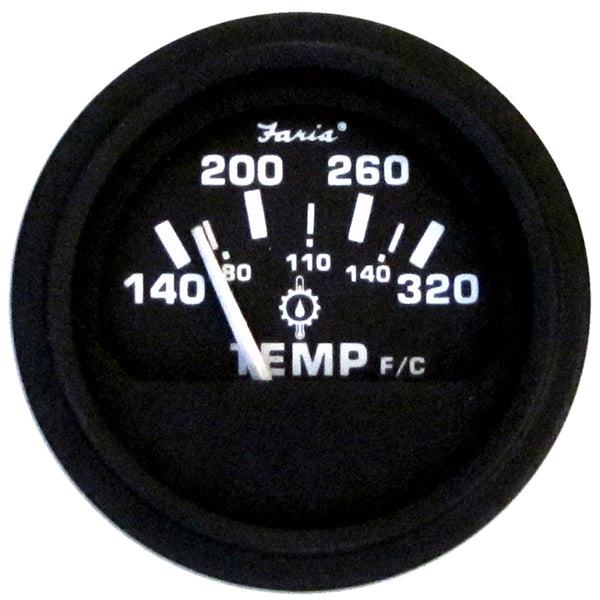 Faria 2" Heavy-Duty Oil Temp Gauge (140&deg; to 320&deg; F/C)