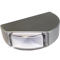 Lumitec Surface Mount Navigation Light - Classic Aluminum - Port Red
