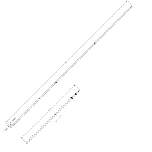 TACO 18&#39; Deluxe Outrigger Poles w/Rollers - Silver/Silver