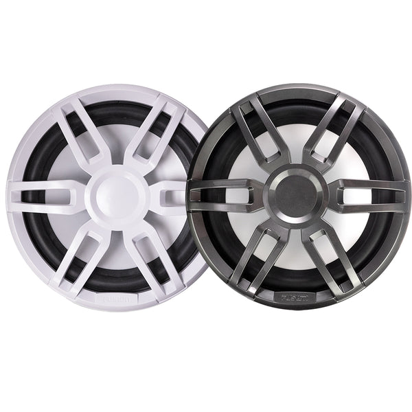 FUSION XS-SL10SPGW XS Series 10" 600 Watt Sports Marine Subwoofer - Sports White &amp; Grey Grill Options
