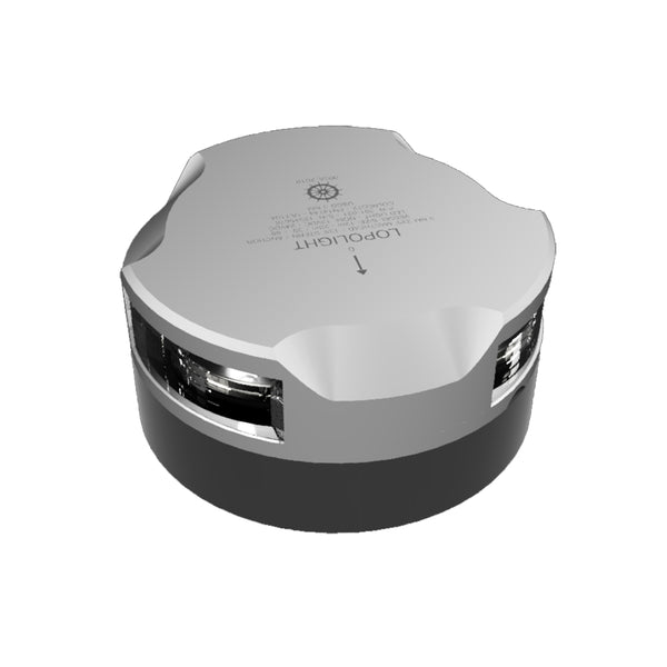 Lopolight Masthead, Anchor &amp; Stern Light - 3nm - Single - Silver Housing - Horizontal Mount f/Sailing Vessels
