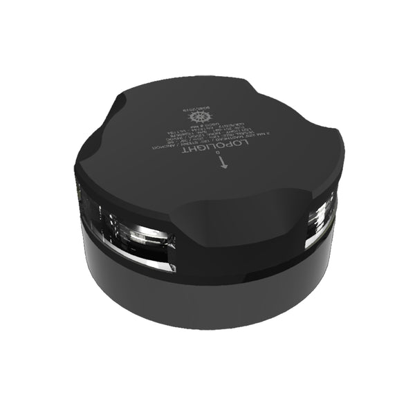 Lopolight Masthead, Anchor &amp; Stern Light - 3nm - Single - Black Housing - Horizontal Mount f/Sailing Vessels