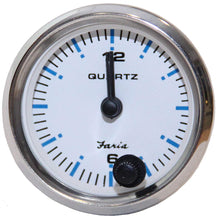 Faria Chesapeake White SS 2&quot; Analog Clock