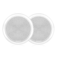 FUSION FM-F65RW FM Series 6.5" Flush Mount Round Marine Speakers - White Grill - 120W