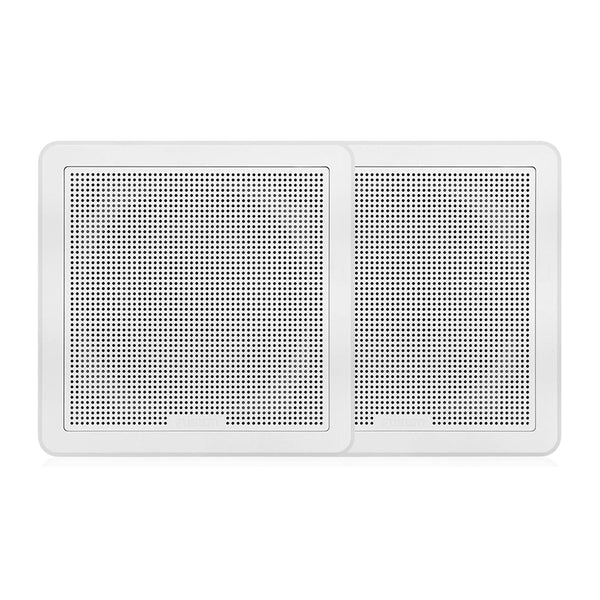 FUSION FM-65SW FM Series 6.5" 120 Flush Mount Square Marine Speakers - White Grill - 120W