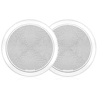 FUSION FM-F77RW FM Series 7.7" Flush Mount Round Marine Speakers - White Grill - 200W