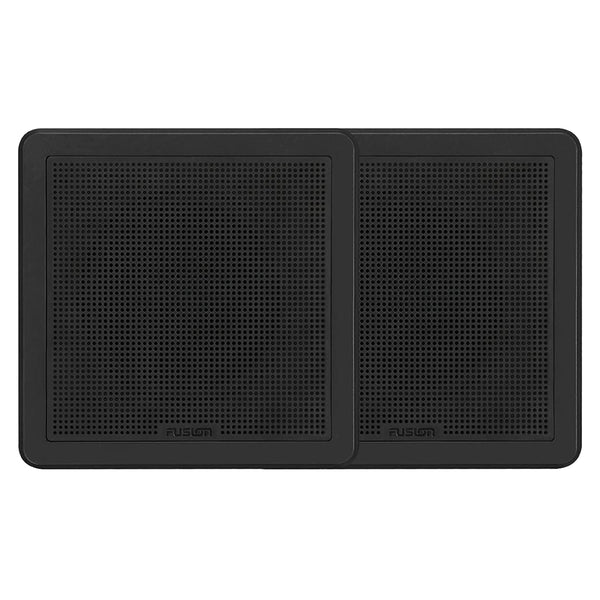 FUSION FM-F77RB FM Series 7.7" Flush Mount Square Marine Speakers - Black Grill - 200W