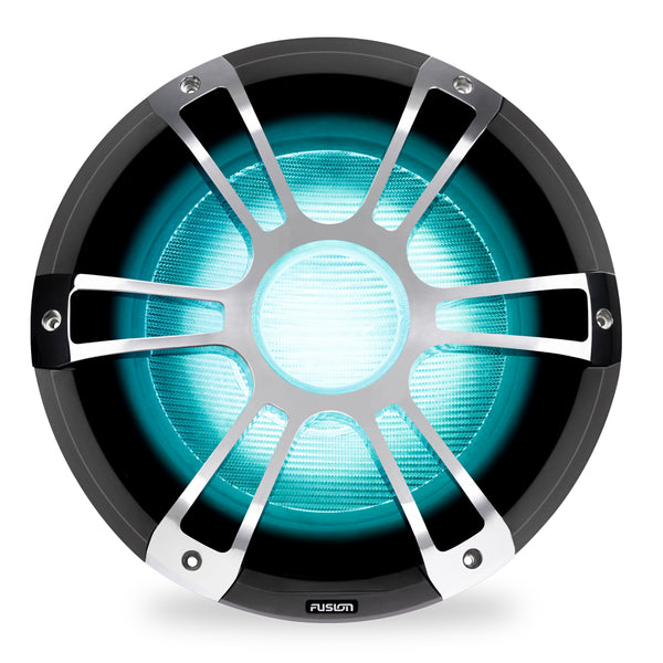 FUSION SG-SL122SPC Signature Series 3 - 12" Subwoofer - Silver/Chrome Sports Grille