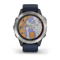 Garmin Quatix 6 Watch - Grey w/Captain Blue Band