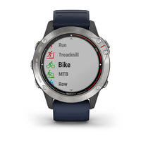 Garmin Quatix 6 Watch - Grey w/Captain Blue Band