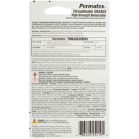 Permatex High Strength Removable Orange Threadlocker