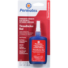 Permatex Permanent Strength Threadlocker RED &amp; Cup/Core Plug Sealant Retaining Compound - 36ml