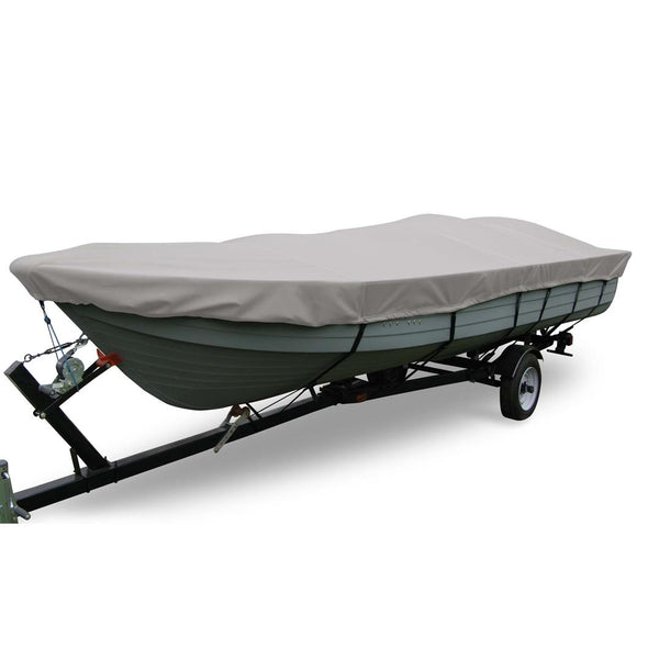 Carver Flex-Fit&trade; PRO Polyester Size 1 Boat Cover f/V-Hull Fishing Boats &amp; Jon Boats - Grey