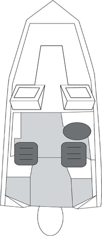 Carver Flex-Fit&trade; PRO Polyester Size 2 Boat Cover f/V-Hull Runabout or Tri-Hull Boats I/O or O/B - Grey