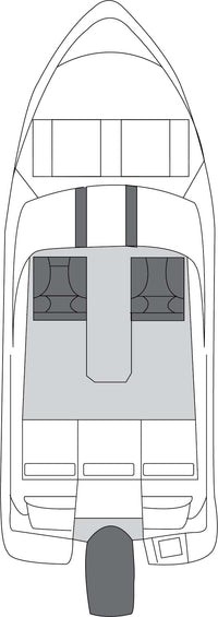 Carver Flex-Fit&trade; PRO Polyester Size 3 Boat Cover f/Fish &amp; Ski Boats I/O or O/B &amp; Wide Bass Boats - Grey