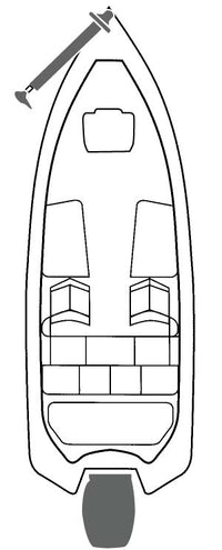 Carver Flex-Fit&trade; PRO Polyester Size 3 Boat Cover f/Fish &amp; Ski Boats I/O or O/B &amp; Wide Bass Boats - Grey