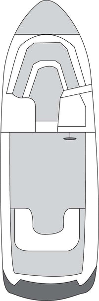 Carver Flex-Fit&trade; PRO Polyester Size 6 Boat Cover f/V-Hull Low Profile Cuddy Cabin Boats I/O or O/B - Grey
