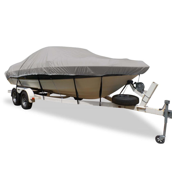 Carver Flex-Fit&trade; PRO Polyester Size 10 Boat Cover f/V-Hull Runabouts I/O or O/B - Grey