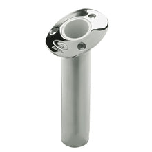C.E. Smith Flush Mount Rod Holder - 15 Degree &amp; 9&quot; Depth - Stainless Steel - Cast Gimbal - White Vinyl Liner