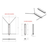 TACO ShadeFin w/Black Fabric, Bag &amp; Fixed Rod Holder Mount Kit
