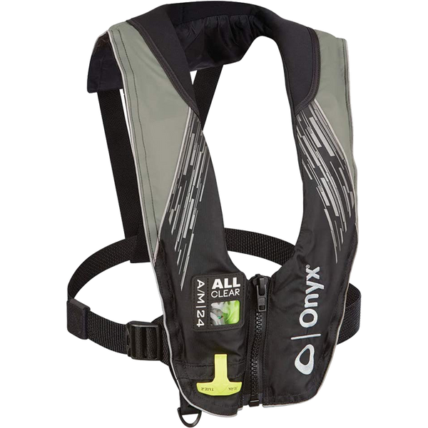 Onyx A/M-24 Series All Clear Automatic/Manual Inflatable Life Jacket - Grey - Adult