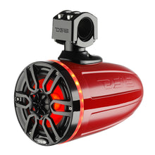 DS18 X Series HYDRO 8" Wakeboard Pod Tower Speaker w/RGB LED Light - 375W - Red
