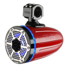 DS18 6.5" Neodymium Marine Towers w/Built-in Passive Radiator, 1" Driver &amp; RGB LED Light - 450 Watts (Pair) - Red