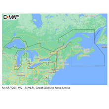 C-MAP M-NA-Y201-MS Great Lakes To Nova Scotia REVEAL&trade; Coastal Chart