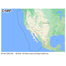 C-MAP M-NA-Y206-MS West Coast &amp; Baja California REVEAL&trade; Coastal Chart - Does NOT contain Hawaii