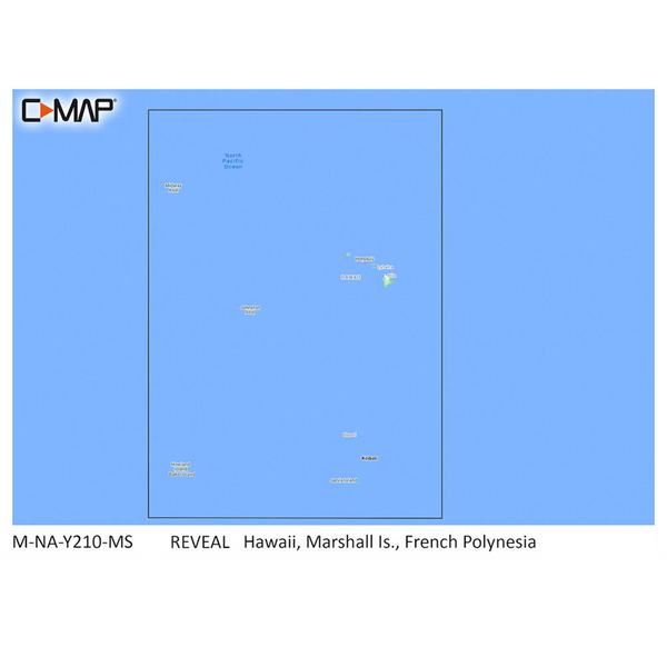C-MAP M-NA-Y210-MS Hawaii Marshall Islands French Polynesia REVEAL&trade; Coastal Chart