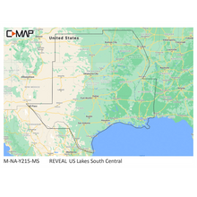 C-MAP M-NA-Y215-MS US Lakes South Central REVEAL&trade; Inland Chart
