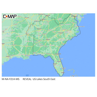 C-MAP M-NA-Y214-MS US Lakes South East REVEAL&trade; Inland Chart