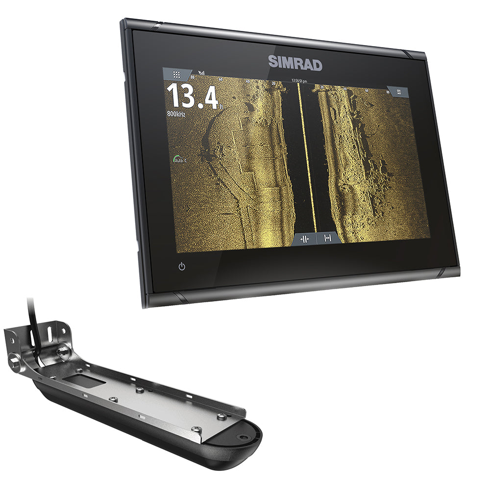 Simrad GO9 XSE Chartplotter/Fishfinder w/Active Imaging 3-in-1 Transom ...