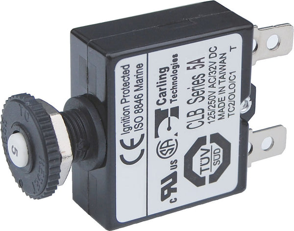 Blue Sea 7052 - 5A Push Button Qucik Connect Circuit Breaker