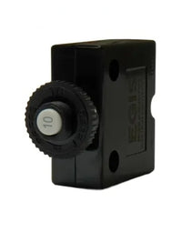 Egis 4711-10 10A Push-Button Breaker | Spade Terminal