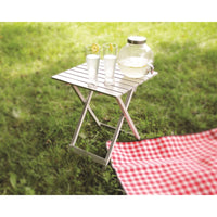 Camco 51891 Fold-Away Aluminum Side Table, 110 lb