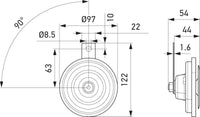 Hella Marine 002952811 High-Tone Disc Horn 12V 115dB