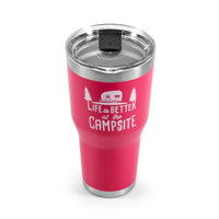 Camco 30 oz Campsite Tumbler, Coral Pink | 53062