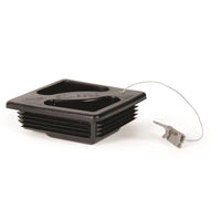 Camco 40324 RV Bumper Cap, 4-Inch Square Vented, Black