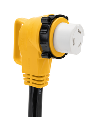 Camco 55572 50A 90° Locking Marine Power Adapter
